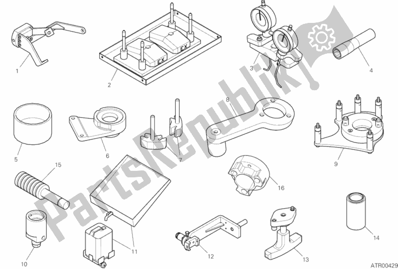 Todas las partes para 01b - Herramientas De Servicio De Taller (motor) de Ducati Streetfighter V4 Thailand 1103 2020